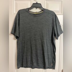 Smartwool Men L Merino Wool T Shirt Heather Gray Short Sleeve Baselayer Outdoor
